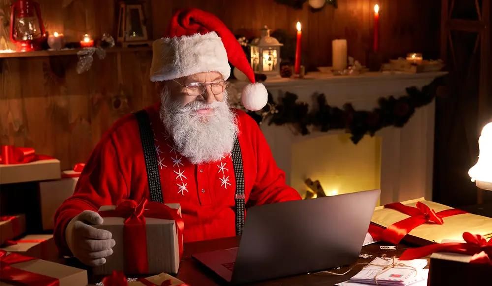 Work from Home Santa Claus